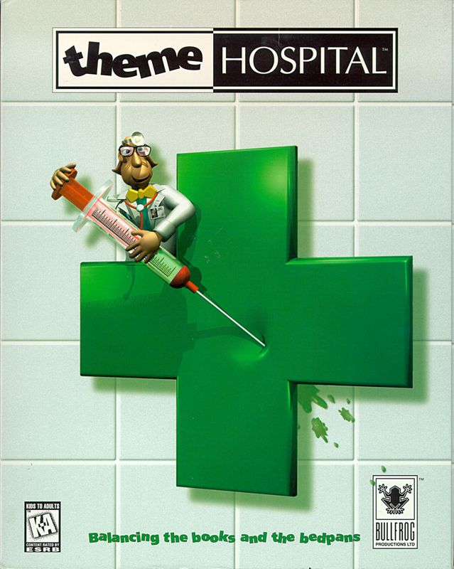 Theme Hospital box art for Playstation